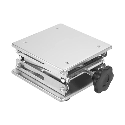 ＣＥＮＩＡＬ 実験台 実験用器具 ラボジャッキ 昇降台 昇降作業台 ミニ昇降台 小型 折りたたみ 実験用 ジャッキ 物体や実験器具等の高さ調整 デスク 作業台 科学工作 研究 教育 プラットフォーム ステンレス製 (10<em>10~30</em>30CM) (100<em>100</em>150MM)